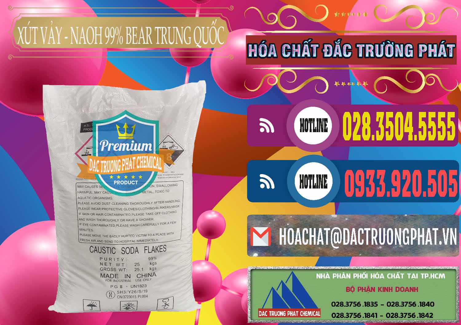 Cty bán - phân phối Xút Vảy - NaOH Vảy 99% Bear Sơn Đông Trung Quốc China - 0175 - Đơn vị cung cấp ( nhập khẩu ) hóa chất tại TP.HCM - muabanhoachat.com.vn
