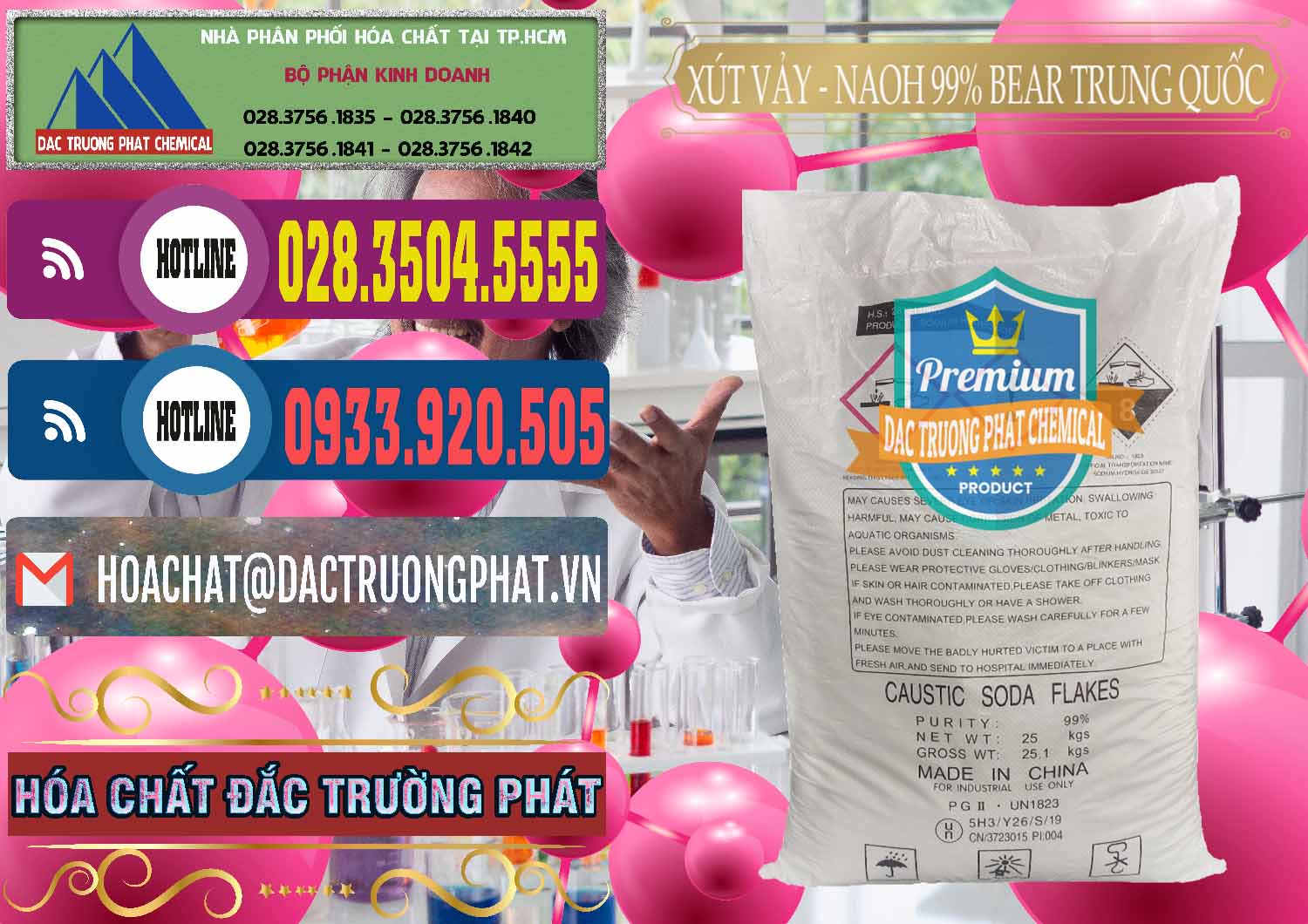 Công ty phân phối - bán Xút Vảy - NaOH Vảy 99% Bear Sơn Đông Trung Quốc China - 0175 - Phân phối ( cung ứng ) hóa chất tại TP.HCM - muabanhoachat.com.vn