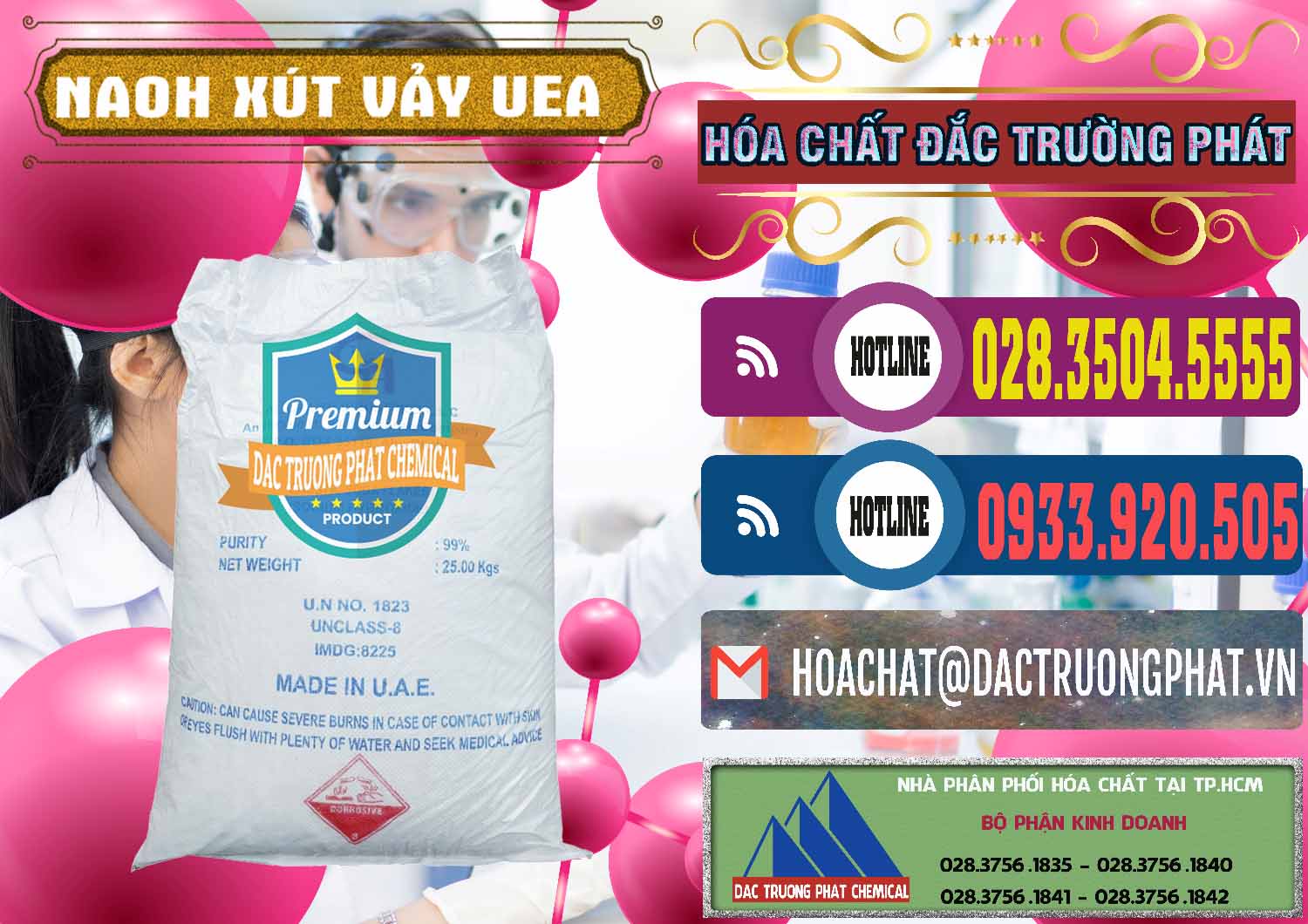 Cty phân phối ( bán ) Xút Vảy - NaOH Vảy UAE Iran - 0432 - Đơn vị chuyên cung cấp - nhập khẩu hóa chất tại TP.HCM - muabanhoachat.com.vn