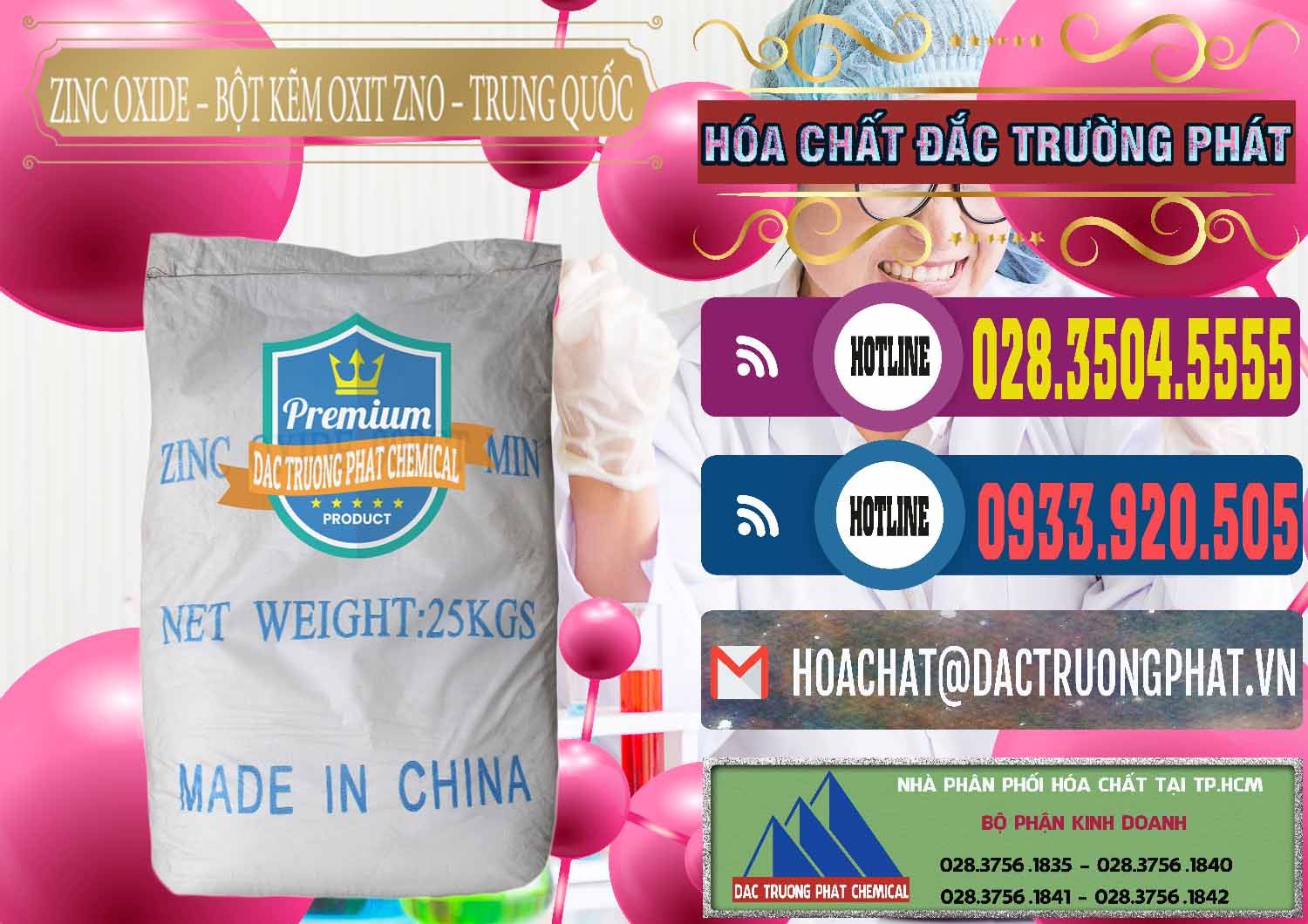 Nơi chuyên cung cấp & bán Zinc Oxide - Bột Kẽm Oxit ZNO Trung Quốc China - 0182 - Phân phối _ bán hóa chất tại TP.HCM - muabanhoachat.com.vn