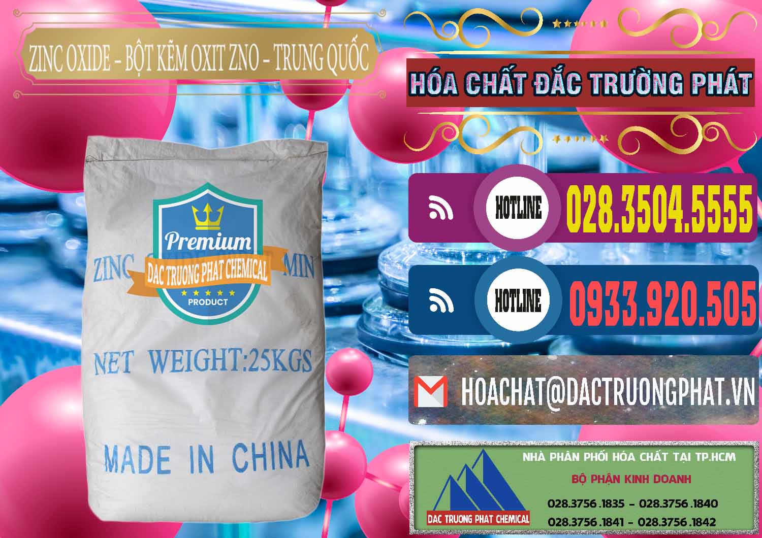 Đơn vị chuyên cung ứng ( bán ) Zinc Oxide - Bột Kẽm Oxit ZNO Trung Quốc China - 0182 - Công ty nhập khẩu & cung cấp hóa chất tại TP.HCM - muabanhoachat.com.vn