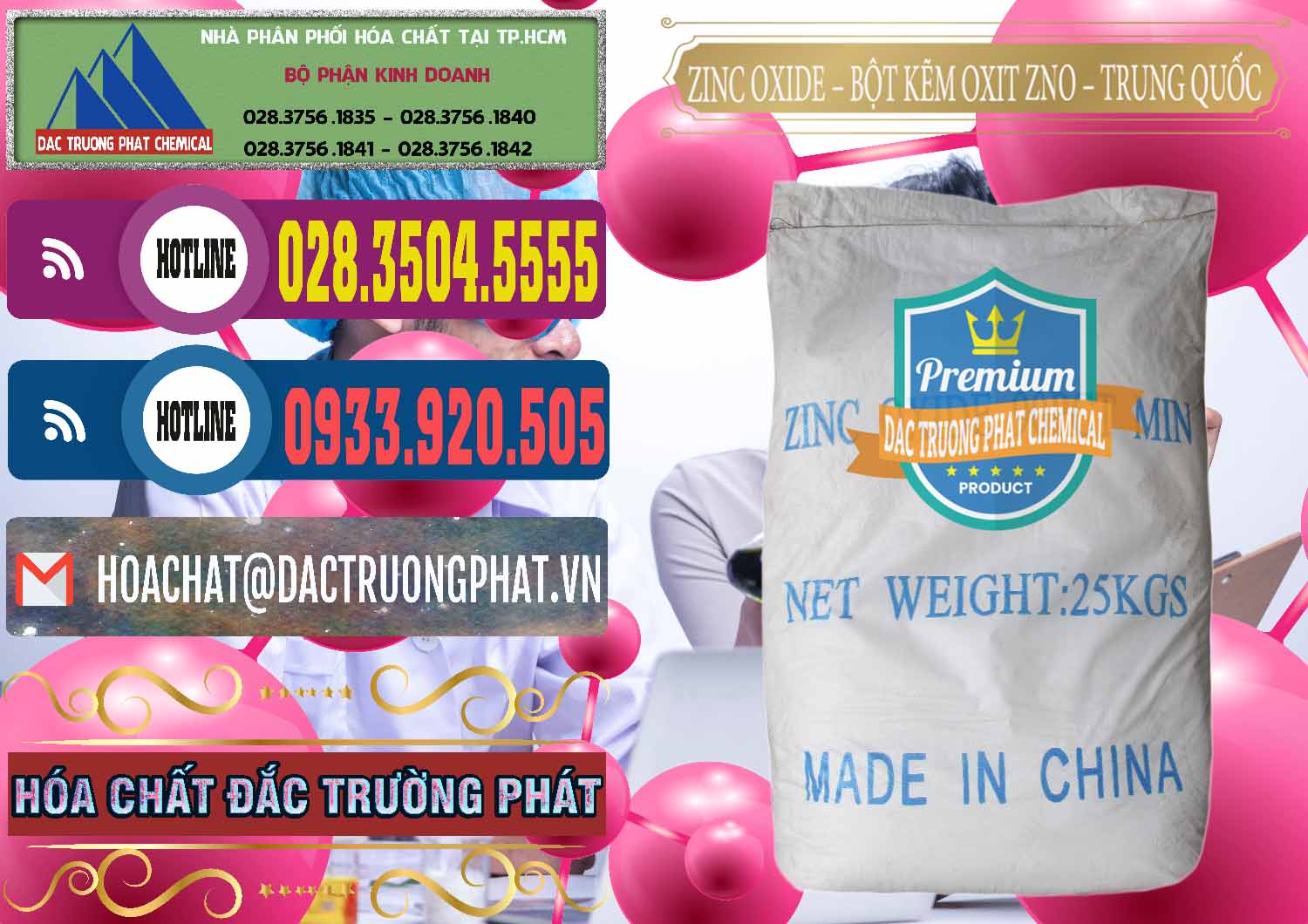 Nơi nhập khẩu & bán Zinc Oxide - Bột Kẽm Oxit ZNO Trung Quốc China - 0182 - Đơn vị cung cấp ( bán ) hóa chất tại TP.HCM - muabanhoachat.com.vn