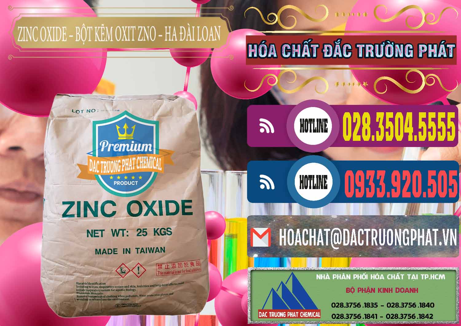 Đơn vị chuyên cung cấp ( bán ) Zinc Oxide - Bột Kẽm Oxit ZNO HA Đài Loan Taiwan - 0180 - Chuyên cung cấp & phân phối hóa chất tại TP.HCM - muabanhoachat.com.vn
