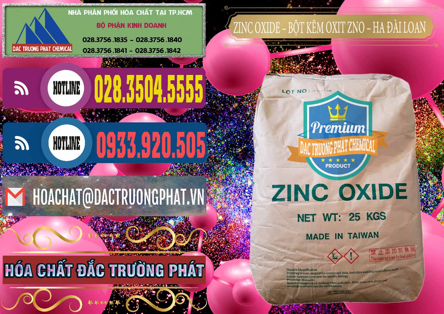 Cty chuyên kinh doanh và bán Zinc Oxide - Bột Kẽm Oxit ZNO HA Đài Loan Taiwan - 0180 - Công ty kinh doanh - cung cấp hóa chất tại TP.HCM - muabanhoachat.com.vn