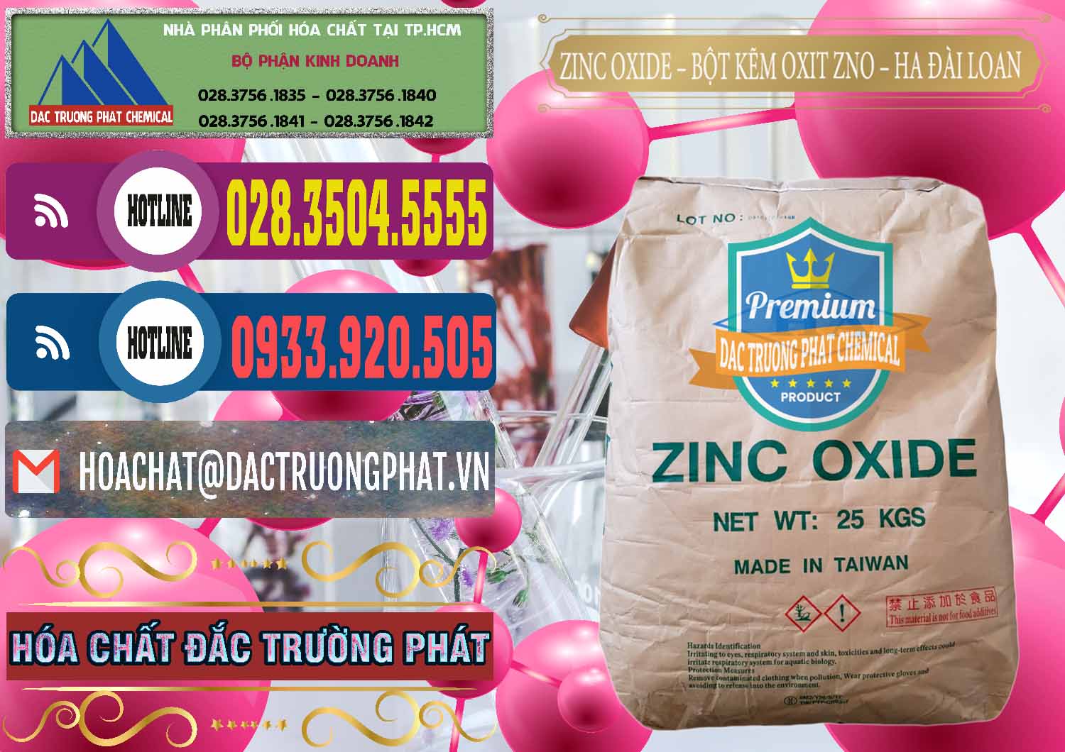 Công ty cung cấp ( bán ) Zinc Oxide - Bột Kẽm Oxit ZNO HA Đài Loan Taiwan - 0180 - Nơi phân phối _ bán hóa chất tại TP.HCM - muabanhoachat.com.vn
