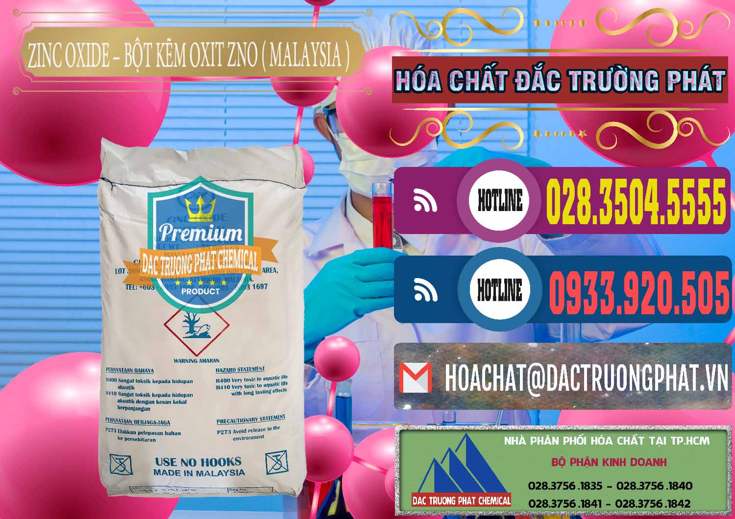 Nơi chuyên phân phối ( bán ) Zinc Oxide - Bột Kẽm Oxit ZNO Malaysia - 0179 - Nơi cung cấp & kinh doanh hóa chất tại TP.HCM - muabanhoachat.com.vn