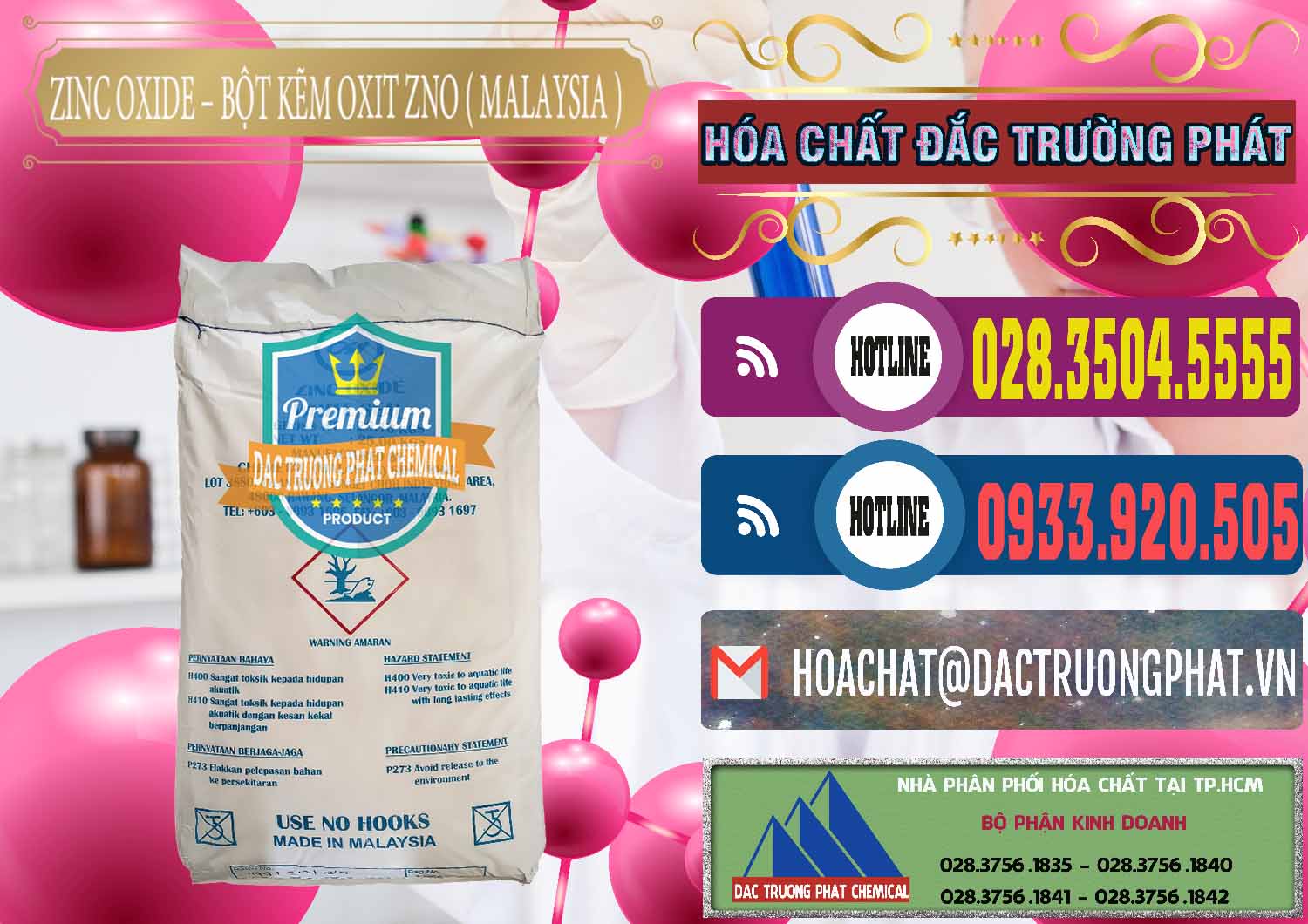 Nơi chuyên phân phối & bán Zinc Oxide - Bột Kẽm Oxit ZNO Malaysia - 0179 - Cung cấp - phân phối hóa chất tại TP.HCM - muabanhoachat.com.vn
