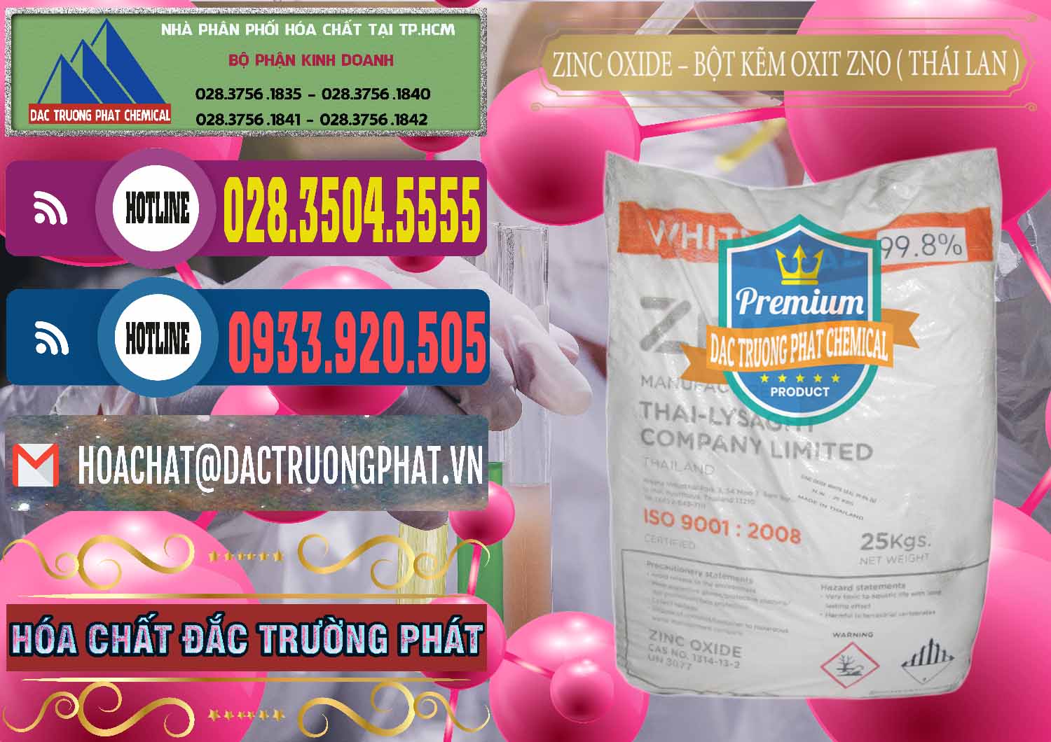 Nơi chuyên bán & phân phối Zinc Oxide - Bột Kẽm Oxit ZNO Thái Lan Thailand - 0181 - Kinh doanh & cung cấp hóa chất tại TP.HCM - muabanhoachat.com.vn