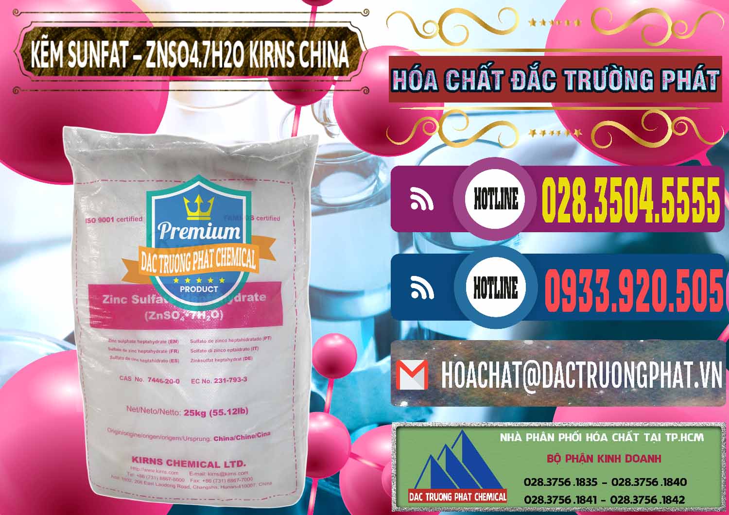 Nhập khẩu _ bán Kẽm Sunfat – ZNSO4.7H2O Kirns Trung Quốc China - 0089 - Phân phối - bán hóa chất tại TP.HCM - muabanhoachat.com.vn