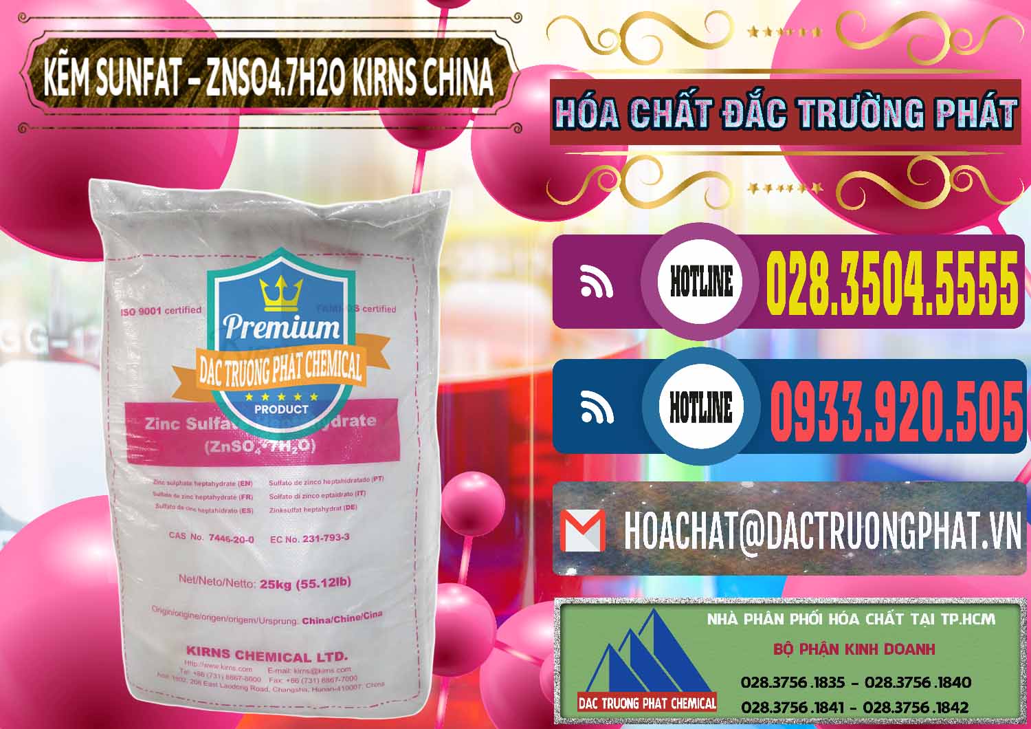 Phân phối _ bán Kẽm Sunfat – ZNSO4.7H2O Kirns Trung Quốc China - 0089 - Công ty cung cấp ( kinh doanh ) hóa chất tại TP.HCM - muabanhoachat.com.vn