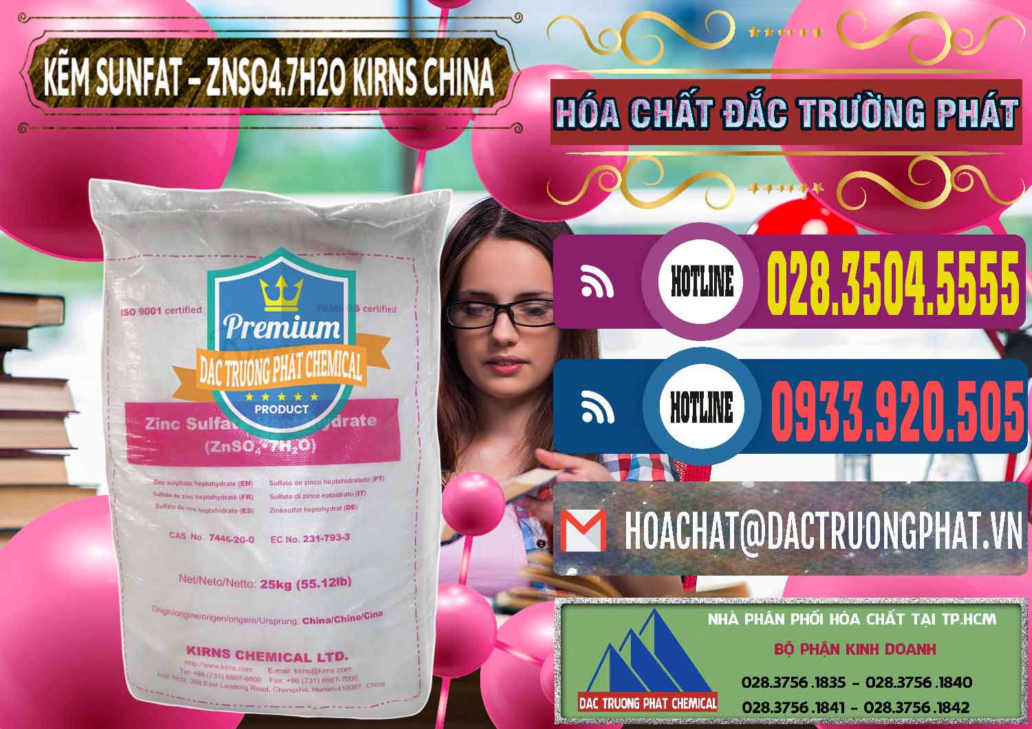 Cty chuyên nhập khẩu & bán Kẽm Sunfat – ZNSO4.7H2O Kirns Trung Quốc China - 0089 - Cty cung cấp - kinh doanh hóa chất tại TP.HCM - muabanhoachat.com.vn