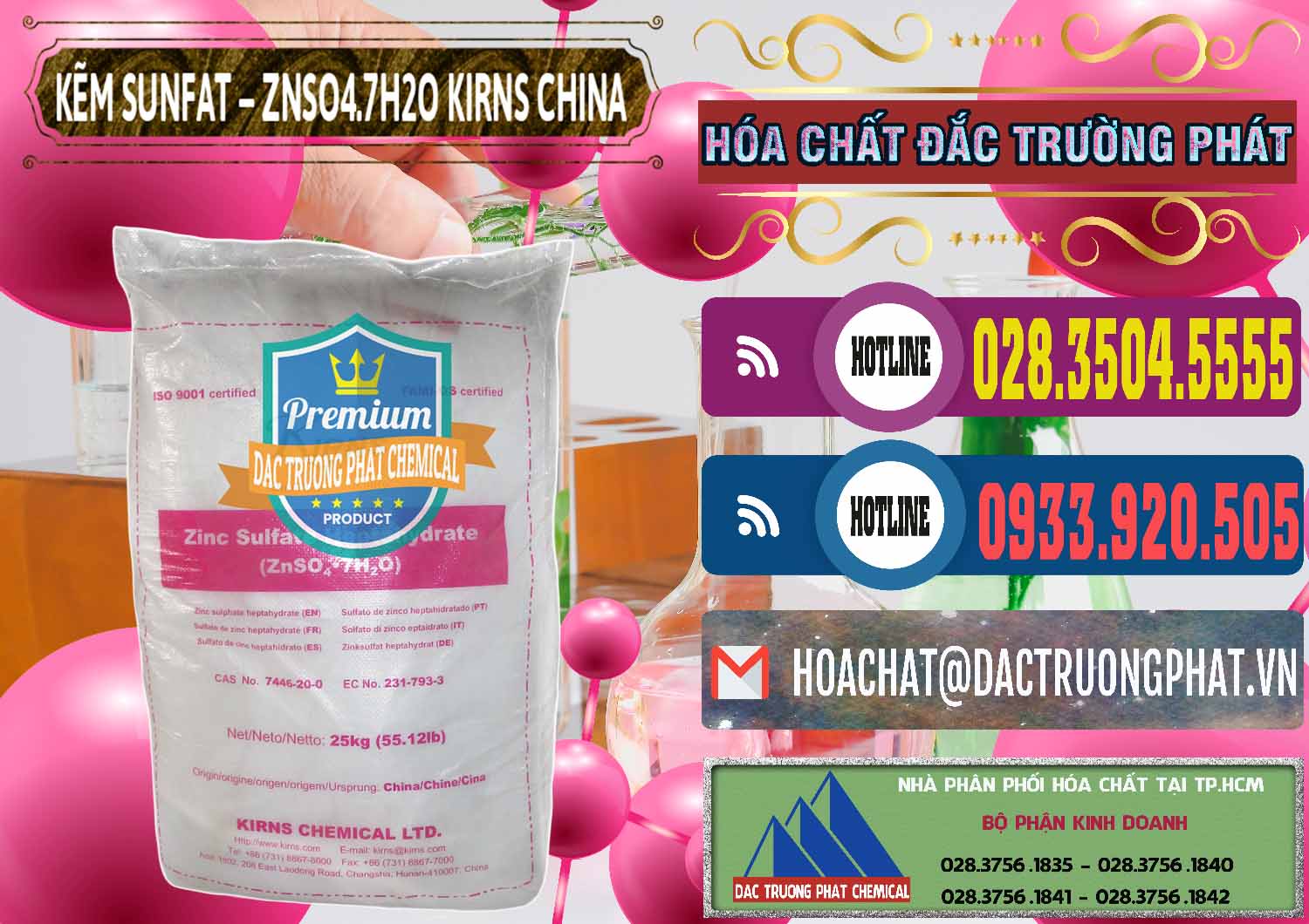 Chuyên phân phối và bán Kẽm Sunfat – ZNSO4.7H2O Kirns Trung Quốc China - 0089 - Công ty phân phối & nhập khẩu hóa chất tại TP.HCM - muabanhoachat.com.vn
